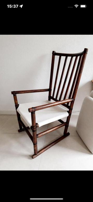 Vintage rotan bamboe stoel fauteuil jaren 60 70 beschikbaar voor biedingen