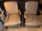Set van 2 moderne leren stoelen, Huis en Inrichting, Stoelen, Ophalen, Twee, Overige kleuren, Leer