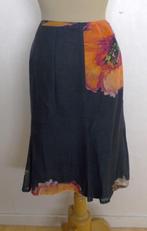 Luchtige katoen/seide rok van Evelin Brandt (Berlin) 40, Kleding | Dames, Maat 38/40 (M), Verzenden, Zo goed als nieuw, Grijs