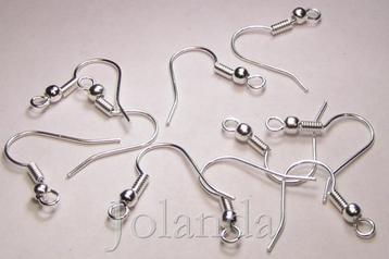 0560 Verzilverde Oorbel Hangers beschikbaar voor biedingen