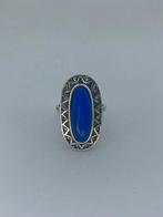 Zilveren Ring met lapiz lazuli, 19 tot 20, Nieuw, Ophalen of Verzenden, Met edelsteen