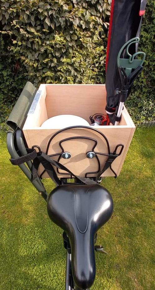 Transportkistje voor achterop een monkeymee (pakkendrager), Fietsen en Brommers, Fietsaccessoires | Fietsstoeltjes, Zo goed als nieuw