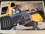 Litho Robert Doornbos Red Bull Formule 1, Ophalen of Verzenden