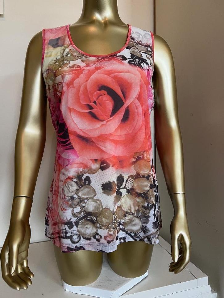 Gerry Weber, mouwloze top, hemdje, roos, zalmroze, mt. 40, Kleding | Dames, Tops, Zo goed als nieuw, Maat 38/40 (M), Oranje, Zonder mouw