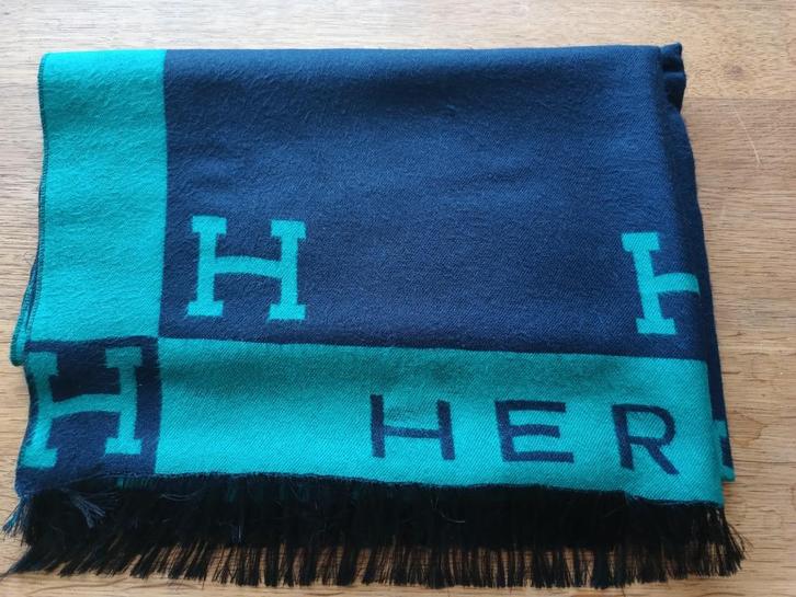 Lange Hermes shawl kasjmier /cashmere + zijde, Kleding | Dames, Mutsen, Sjaals en Handschoenen, Gedragen, Sjaal, Maat 46/48 (XL) of groter