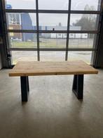 Houten tafel met zwarte poten, Ophalen, Gebruikt, 50 tot 100 cm, 100 tot 150 cm