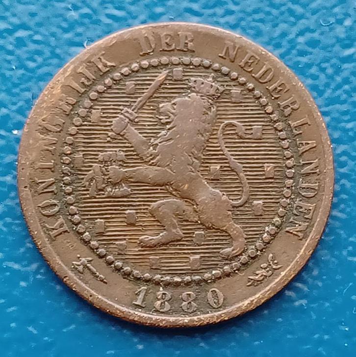1 cent 1880 - Willem III, Postzegels en Munten, Munten | Nederland, Losse munt, 1 cent, Koning Willem III, Verzenden