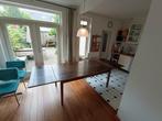 Uitschuifbare eiken eetafel, Huis en Inrichting, Tafels | Eettafels, Ophalen, Gebruikt, 100 tot 150 cm, Eikenhout