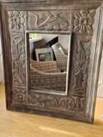 Mooie spiegel met houten omranding., Minder dan 50 cm, Gebruikt, Ophalen of Verzenden, Minder dan 100 cm