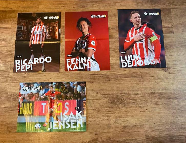 Collectie Voetbal Posters - panna, Verzamelen, Sportartikelen en Voetbal, Zo goed als nieuw, Poster, Plaatje of Sticker, Overige binnenlandse clubs