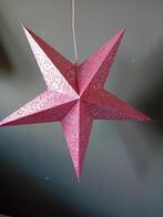Papieren kerstster rood/zilver, incl. elektra, Diversen, Ophalen of Verzenden, Nieuw
