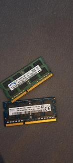 2x 4GB DDR3 Laptop RAM, Computers en Software, RAM geheugen, Gebruikt, 12800S, DDR3, Ophalen of Verzenden