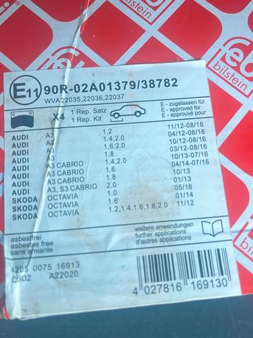 Remblokken Set Audi A3 Skoda Octavia - Nieuw beschikbaar voor biedingen