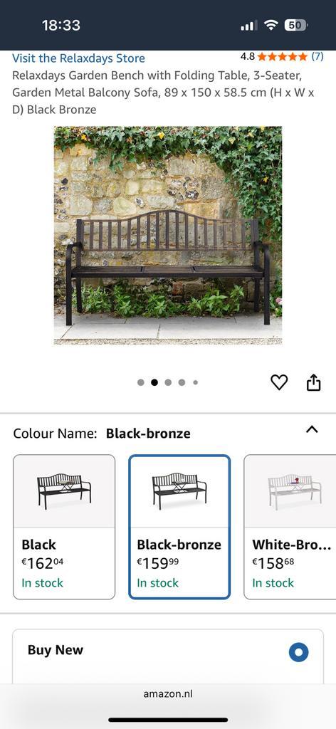 Metalen tuinbank 150 cm helemaal nieuw!, Tuin en Terras, Tuinbanken, Nieuw, Aluminium, Ophalen