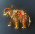 Olifant kettinghaner, Sieraden, Tassen en Uiterlijk, Kettingen, Overige materialen, Gebruikt, Ophalen of Verzenden, Goud