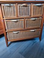 Houten grenen ladenkast met 6 manden., Ophalen, Gebruikt, 50 tot 100 cm, 3 of 4 laden