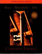 Corporate Finance, Ross/Westerfield/Jaffe 6e druk, Ophalen of Verzenden, Gelezen, Management
