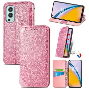 Luxe PU Lederen Wallet Case Set voor OnePlus Nord 2 _ Roze beschikbaar voor biedingen