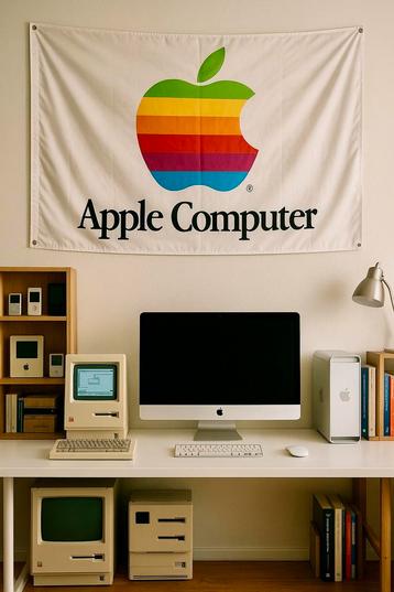 Originele Apple vlag met regenboog logo (omstreeks 1985) beschikbaar voor biedingen