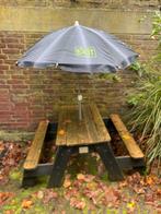 Picknickset met parasol, Gebruikt, Rechthoekig, Hout, Ophalen