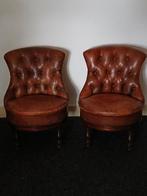 2 Mooie Chesterfield Stijl Salonstoeltjes Bijou Stoeltjes, Ophalen