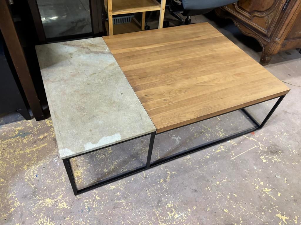 Ruime bijzet/salontafel - 80x120x35H, 1025xe, Ophalen of Verzenden, Zo goed als nieuw, Rechthoekig