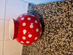 VAAS 🍄 ROOD MET WITTE STIPPEN, Ophalen of Verzenden, Rood, Aardewerk of Porselein, Minder dan 50 cm