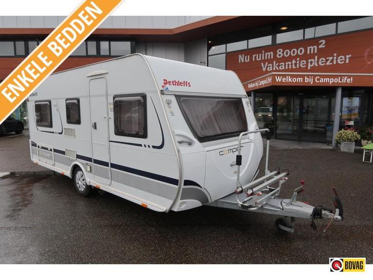 Dethleffs Camper 470 V MOVER EN VOORTENT, Caravans en Kamperen, Caravans, tot en met 4, 1000 - 1250 kg, Rondzit, Dethleffs, 2 aparte bedden