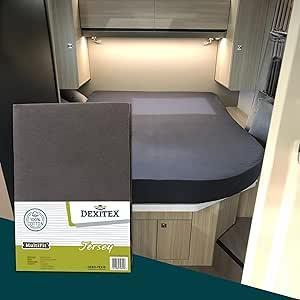 Queensbed/Eilandbed Jersey hoeslaken - wit, lichtgrijs of, Caravans en Kamperen, Caravan accessoires, Nieuw, Verzenden