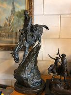 Bronzen native American/cowboybeelden, Ophalen, Brons