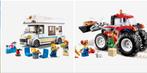 Lego 60287 60283 vakantiecamper & city tractor, Lego, Zo goed als nieuw, Ophalen