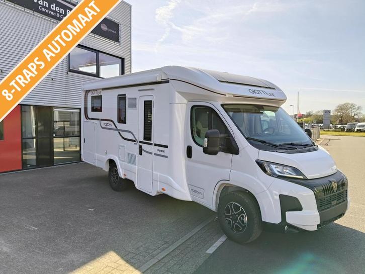 Giottiline Toscan 69GC Automaat /lengtebedden en hefbed!, Caravans en Kamperen, Campers, Bedrijf, Overige merken, Overige merken