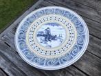 Porselein bord visser met hond, Ophalen of Verzenden