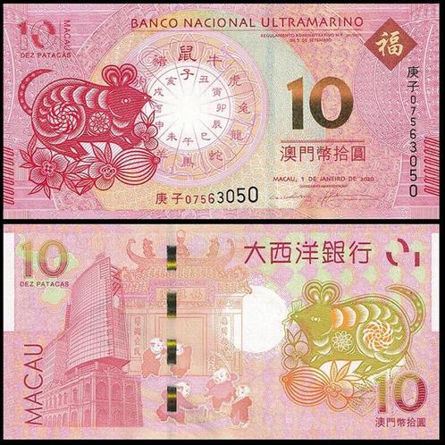 Macau 2020 - 2023, 8 herdenkings bankbiljetten (UNC), Postzegels en Munten, Bankbiljetten | Azië, Setje, Oost-Azië, Verzenden