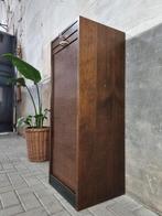 Vintage Duitse Roldeurkast | Jaren 60 Rolluik Kast Hout S3, Minder dan 50 cm, Gebruikt, Metaal, 100 tot 150 cm