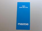 MZ 018 Mazda Liste des Prix 1982 (Belgie), Ophalen of Verzenden, Zo goed als nieuw, Mazda