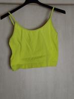 Geel/groene top met spaghettibandjes - Maat L of 40, Maat 38/40 (M), Geel, Ophalen of Verzenden, Zonder mouw