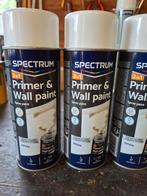 4 witte spuitbussen, Wit, Nieuw, Ophalen of Verzenden, Verf