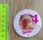 barbie button Barbie gezichtje met cijfer 4 verjaardag?, Ophalen of Verzenden, Zo goed als nieuw, Accessoires