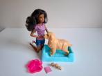 Barbie met hond, mand en puppy's, Kinderen en Baby's, Speelgoed | Poppen, Ophalen of Verzenden, Zo goed als nieuw, Barbie