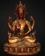 Vierarmige Lokeshvara (Avalokiteshvara) West-Himalaya/Ladakh, Ophalen of Verzenden, Gebruikt