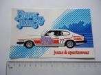 sticker oud Ford Capri auto oldtimer jaren 70 autosport race, Verzenden, Zo goed als nieuw, Bedrijf of Vereniging