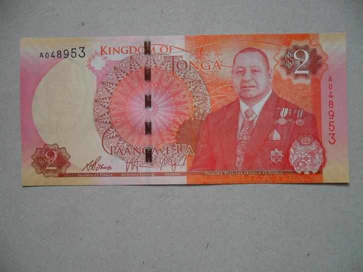 Tonga #44 [ND] / 2 pa'anga UNC, Postzegels en Munten, Bankbiljetten | Oceanië, Los biljet, Verzenden