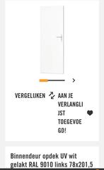 Binnendeur opdek Links - Wit RAL 9010 201,5 x 78, Doe-het-zelf en Verbouw, Deuren en Horren, Ophalen, Minder dan 80 cm, Binnendeur