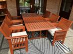 Tuinset met 6 stoelen, Ophalen, Gebruikt, 6 zitplaatsen, Tuinset