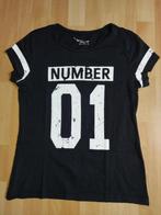 Zwart t-shirt *Number 01*, Kleding | Dames, Maat 38/40 (M), Twintip, Zwart, Ophalen of Verzenden