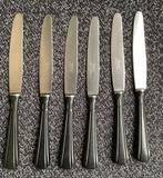 Vintage sola messen zwart handvat jaren 60/70 (6 stuks), Huis en Inrichting, Keuken | Bestek, Ophalen of Verzenden, Gebruikt, Rvs of Chroom