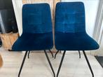 2 Velvet Blauwe Stoelen van Bronx 71, Huis en Inrichting, Stoelen, Ophalen