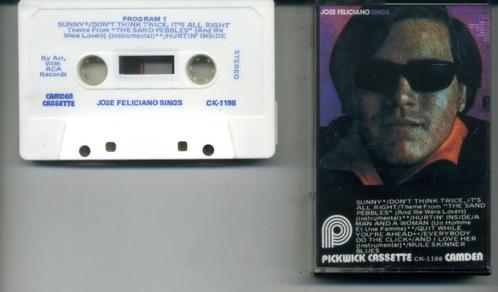 Jose Feliciano - Sings 9 nrs cassette 1972 ZGAN, Cd's en Dvd's, Cassettebandjes, Zo goed als nieuw, Origineel, Latin en Salsa