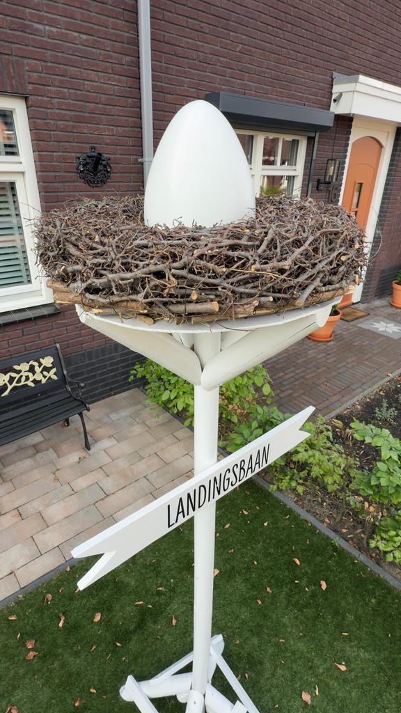 Te huur Ooievaarsnest (geboortebord), Kinderen en Baby's, Kraamcadeaus en Geboorteborden, Geboortebord, Ophalen